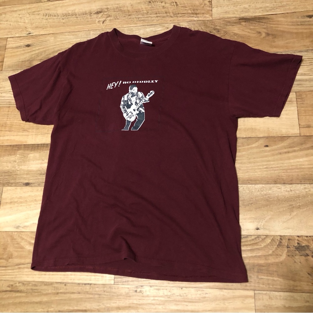 Vintage hey Bo Diddley guitar shirt size L